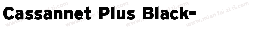Cassannet Plus Black字体转换